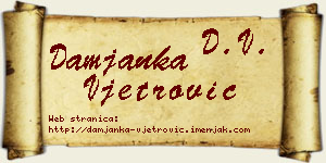 Damjanka Vjetrović vizit kartica